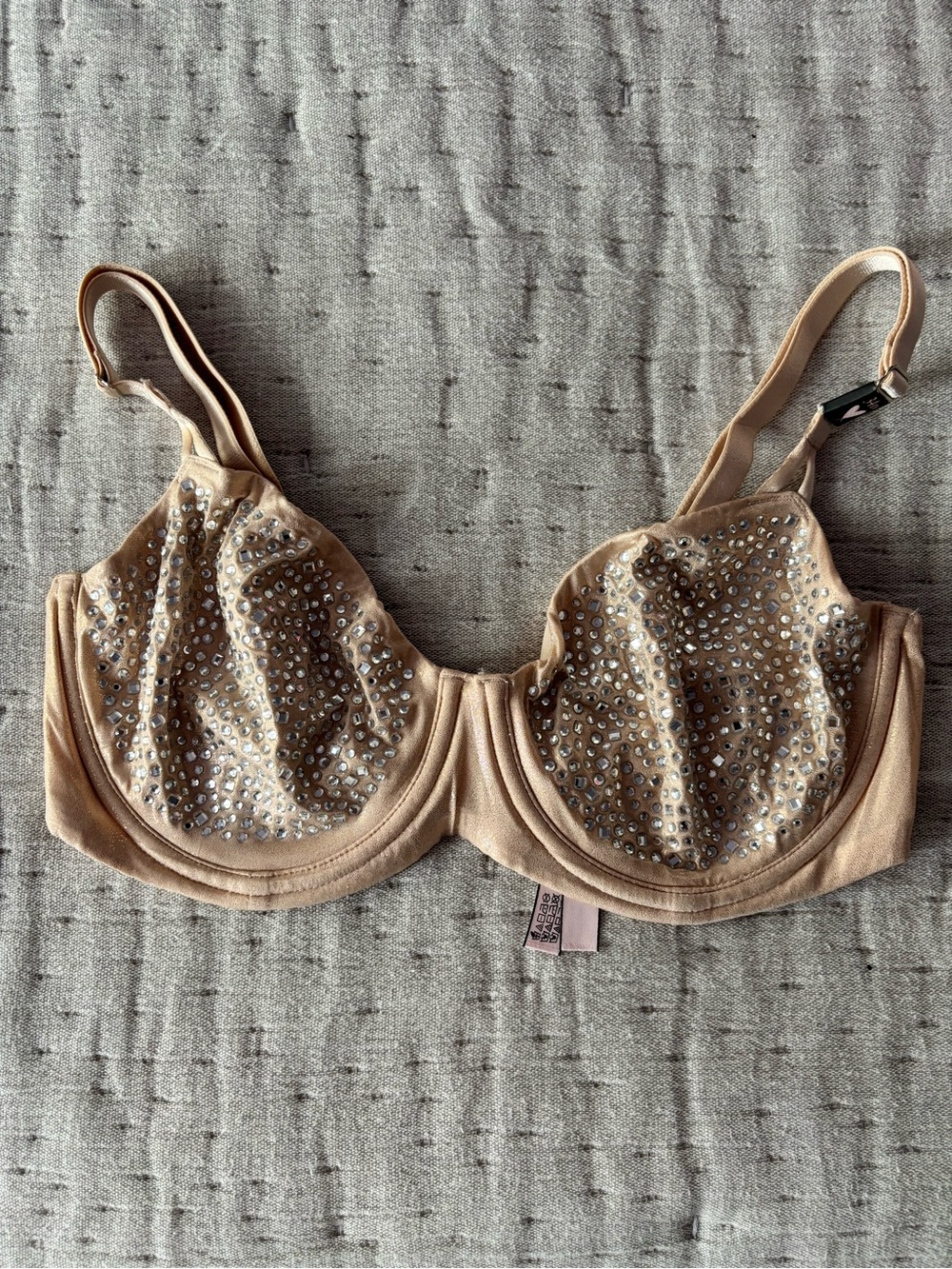 Victorias Secret Dream Angels bling gold shimmer nude bra 34D NWT